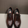 Classic Dark Brown Leather Lace Up with Polished Finish