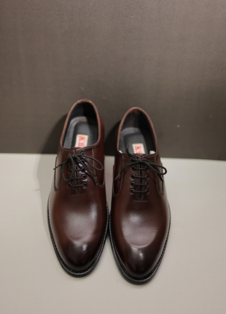 Classic Dark Brown Leather Lace Up with Polished Finish