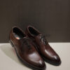 Classic Dark Brown Leather Lace Up with Polished Finish