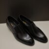 Jatt Black Leather Slip On with Refined Finish