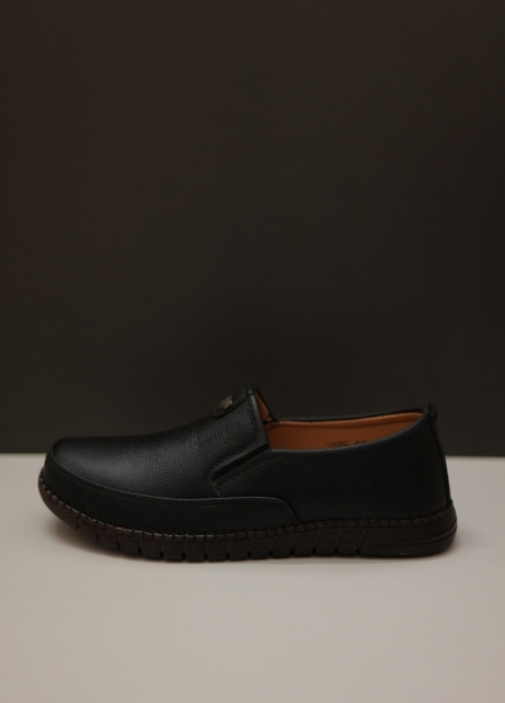 Premium Black Leather Slip On Shoes GST Pakistan