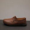 Premium Brown Leather Slip On for Everyday Comfort