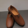 Premium Brown Leather Slip On for Everyday Comfort