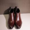 Red Wine Leather Chelsea Boot with Polished Finish