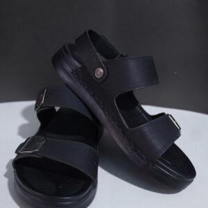 Men’s Black Double Strap Sandal
