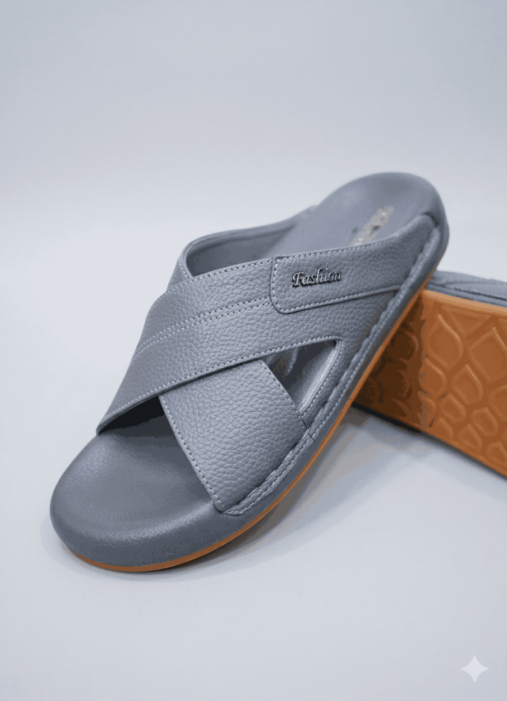 Premium Ultra Soft Textured Cross Strap Comfort Slipper