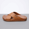 brown Premium Comfort Leather Slipper