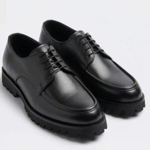 The Vanguard – Black Leather Derby Shoes
