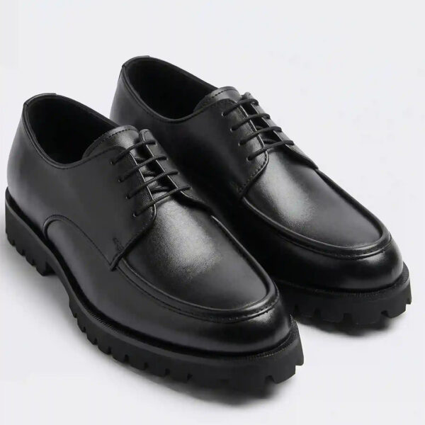 The Vanguard – Black Leather Derby Shoes